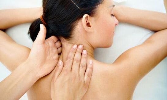 Massage of cervical spine for osteochondria