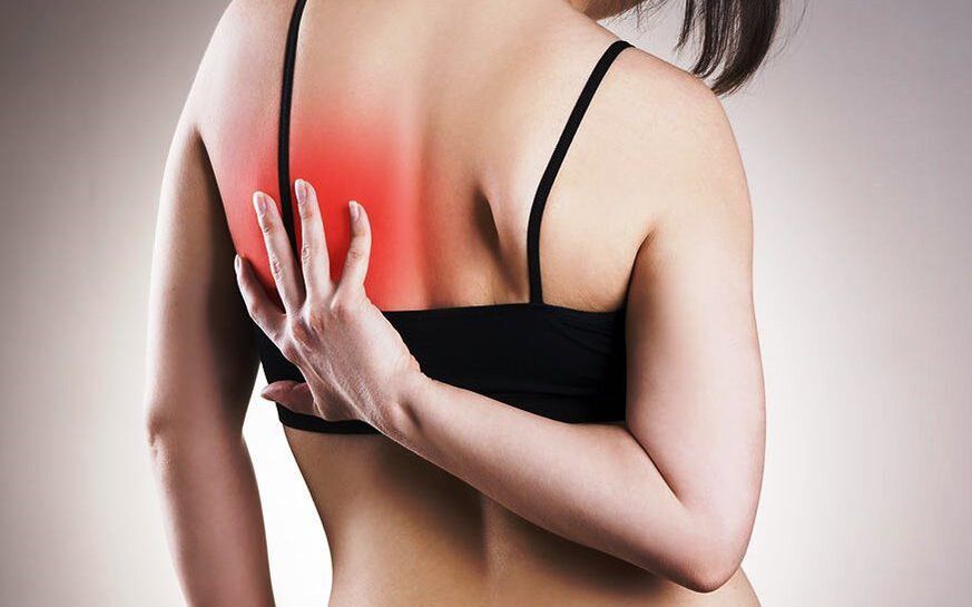 pain under left scapula from back